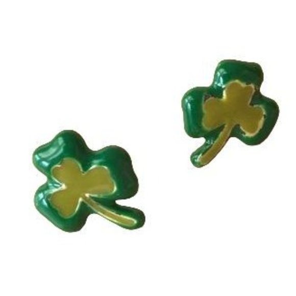 Vintage 90's Shamrock Earrings Posts St Patrick's Day Party Parade Festi… - Picture 5 of 7
